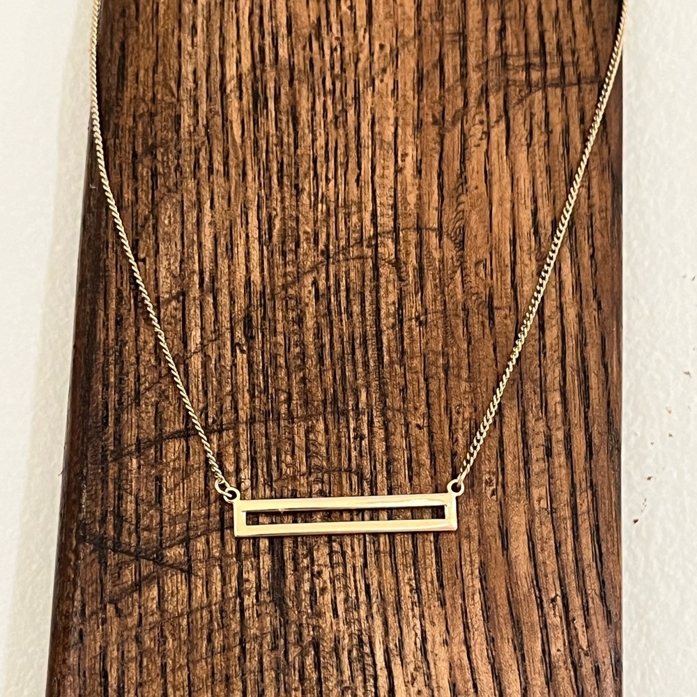 Banana Republic Gold Bar Chain Necklace